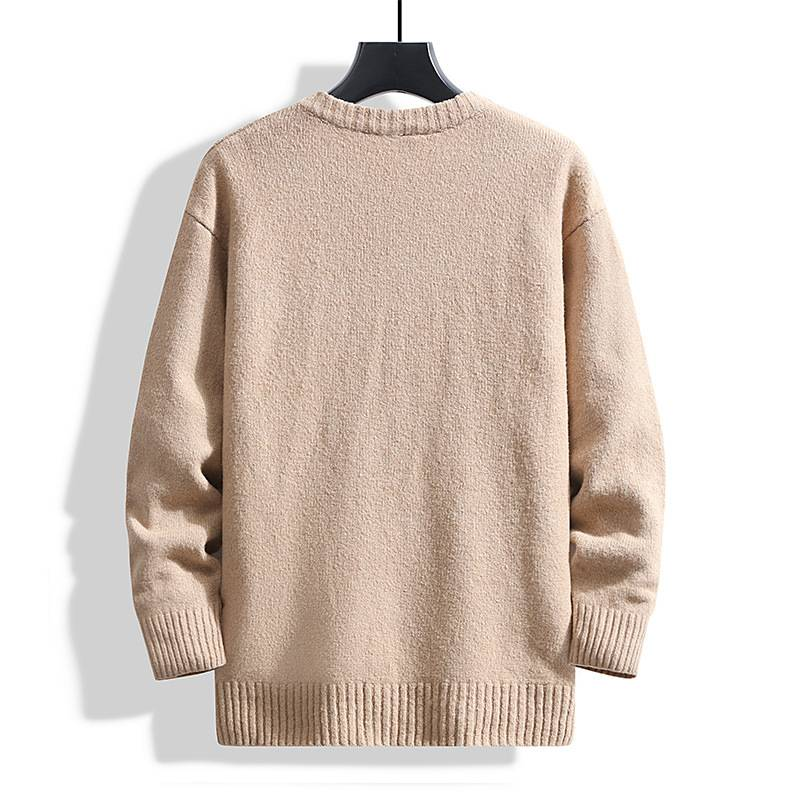 Men's Clothing Solid color pullover sweater _voghion.com