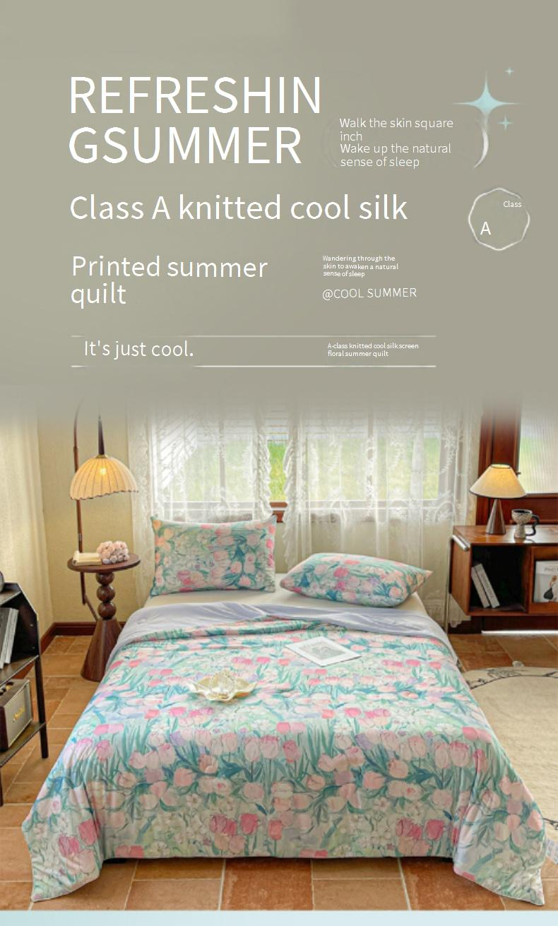 Cool Silky Summer Quilt Air Conditioning Quilt Summer Cool Quilt Machine Washable_voghion.com