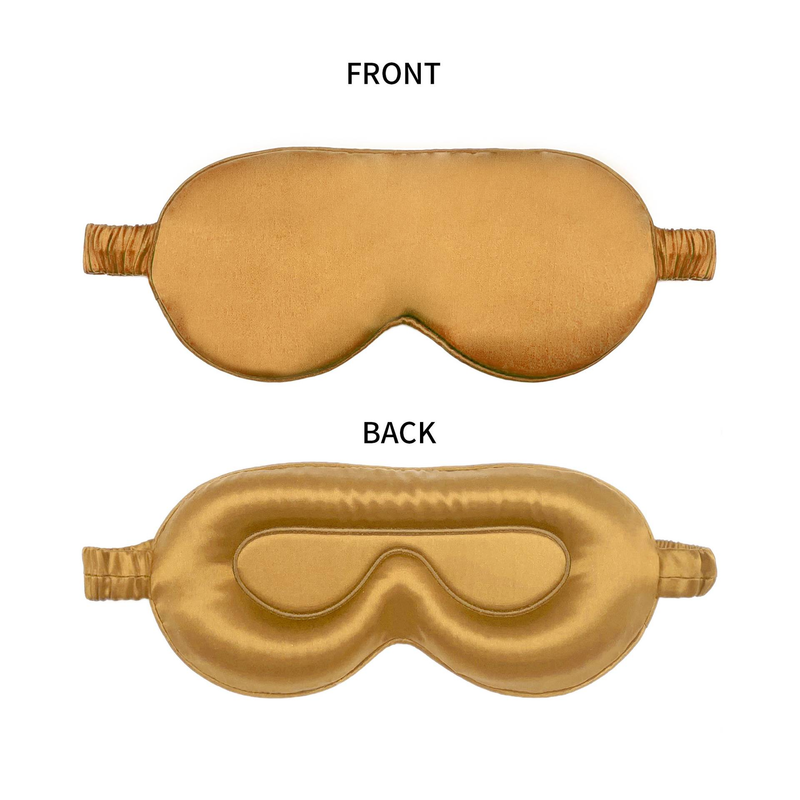 Maschera per dormire in seta sagomata 3D da 22 momme - Cinturino regolabile e zero pressione (completamente oscurante, ipoallergenica, perfetta per chi dorme su un fianco e per chi viaggia)_voghion.com