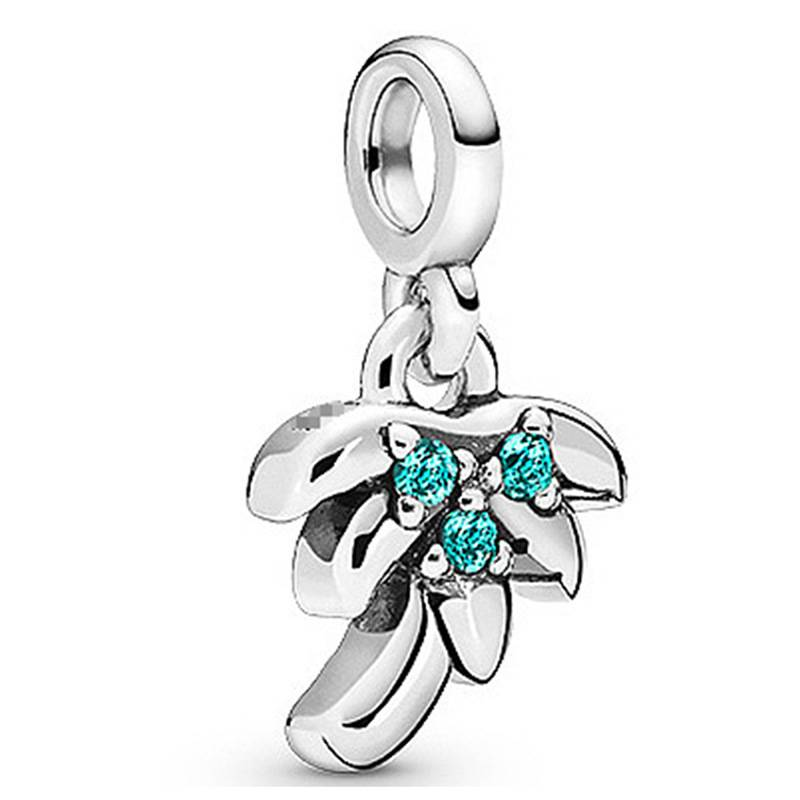 Braccialetto di perline con ciondolo tempestato di diamanti verdi, accessori fai da te_voghion.com