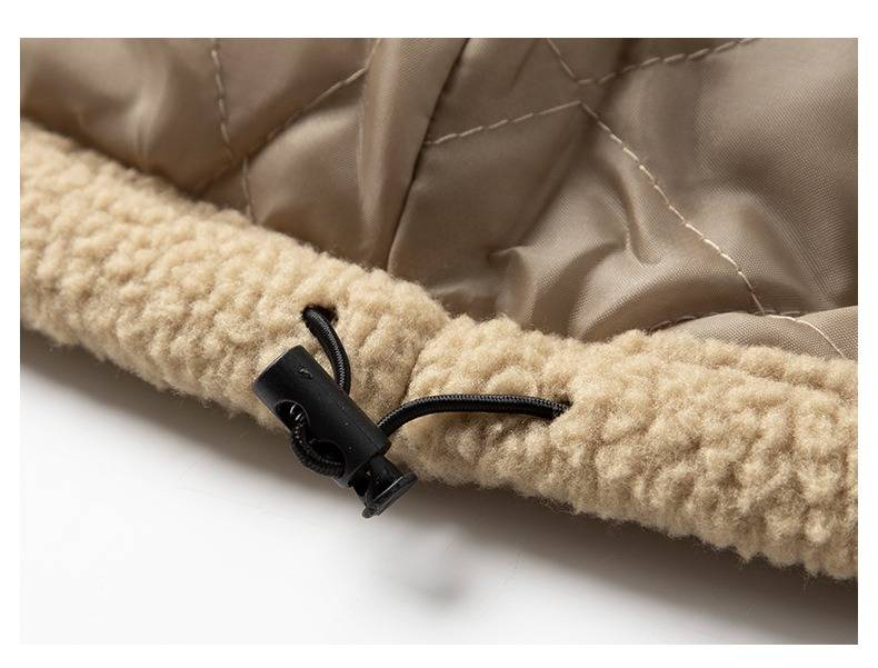 "Men's Quilted Fleece-Lined Jacket – Lightweight Lambskin Outer With Polar Thermal Lining"_voghion.com