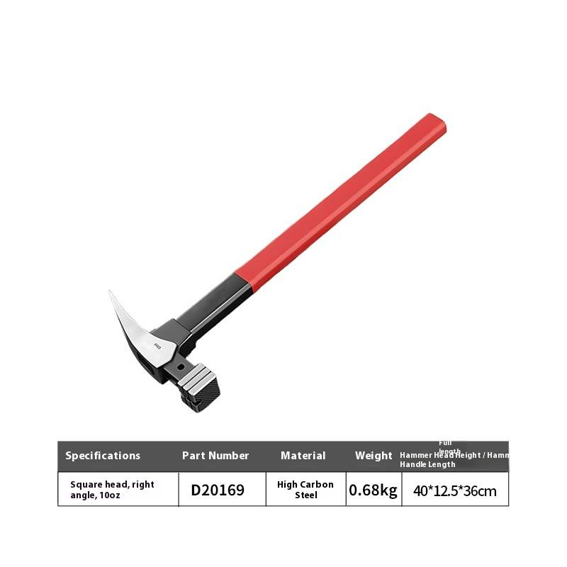 Scotty Insulated Handle Claw Hammer - Magnetic Multi-Purpose Nail Puller, High Carbon Steel Head, Durable Plastic Grip For Woodworking_voghion.com