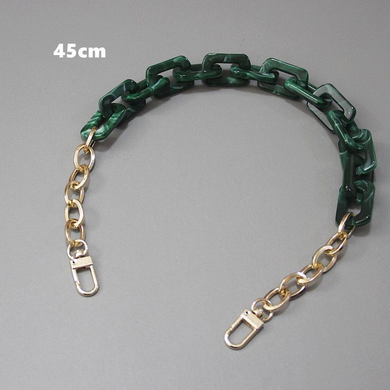 Damen Neue vielseitige Mode Acryl handgefertigte Kette Tasche Metall Zubehör einzelne Schultergurt_voghion.com