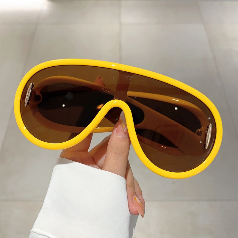 Y2K Ovrsizd Marka Tasarım Resimde Güneş Gözlükleri Kadınlar İçin Mn Trnd Güneş Gözlükleri Punk Aynalı Shads Vintage Spor_voghion.com