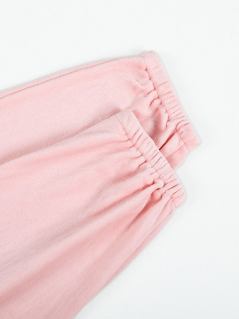 Damen Herbst und Winter Stil warme Herbst und Winter Langarm Hosen Anzüge Damen Hauskleidung große Größe plus Fett Pyjamas Freizeit_voghion.com