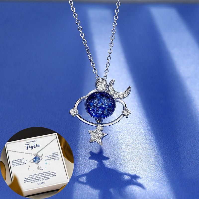 Cosmic Necklace For Women, Collarbone Chain, Simple Minimalist Style, Light Luxury With Inlaid Diamonds, Unique Design,_voghion.com