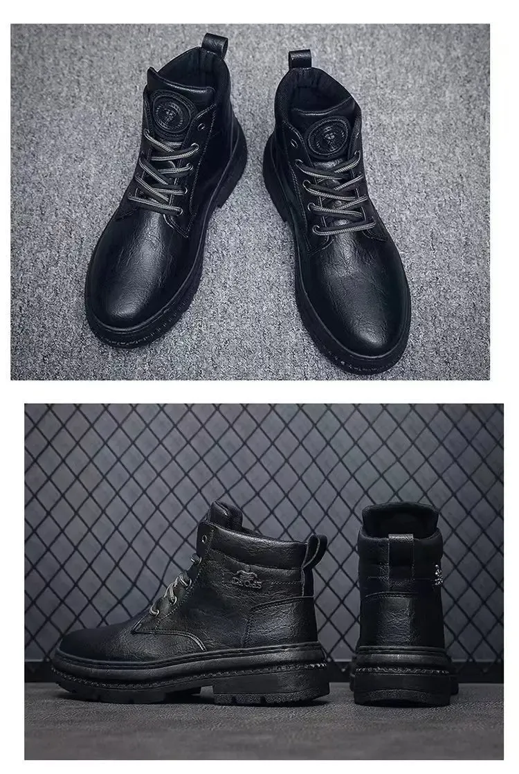 Lace Up Rubber Boots for Men With Fur Platform Man Shoes Designer Cheap Retro In Promotion Sale Original Deals High_voghion.com