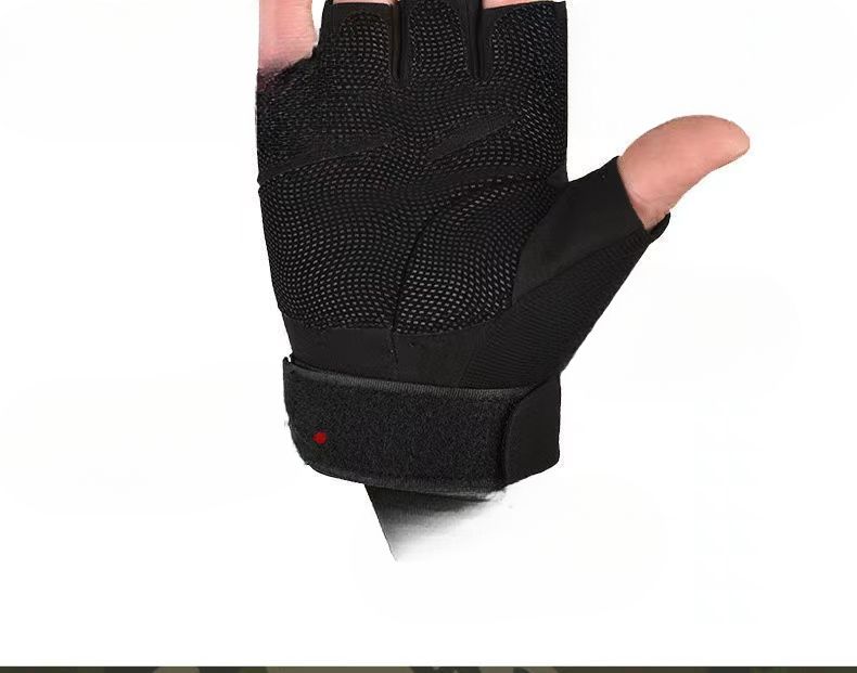 Guantes tácticos de montañismo para hombre, antideslizantes, resistentes al desgaste, de combate Blackhawk, de medio dedo completo, para defensa personal._voghion.com