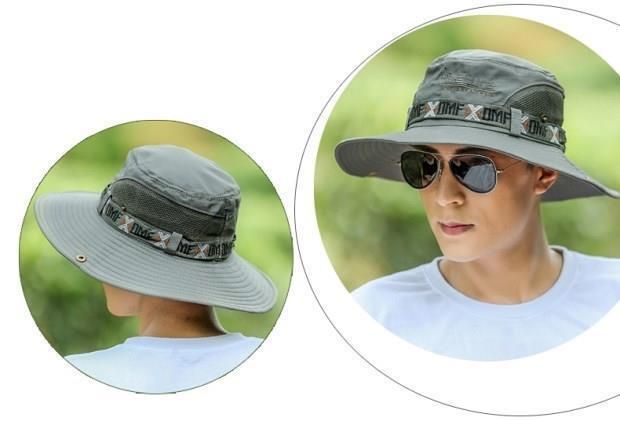 Cappello da pescatore per uomo, estivo, versatile, da esterno, con protezione solare, alla moda, da spiaggia, per escursionismo e pesca._voghion.com