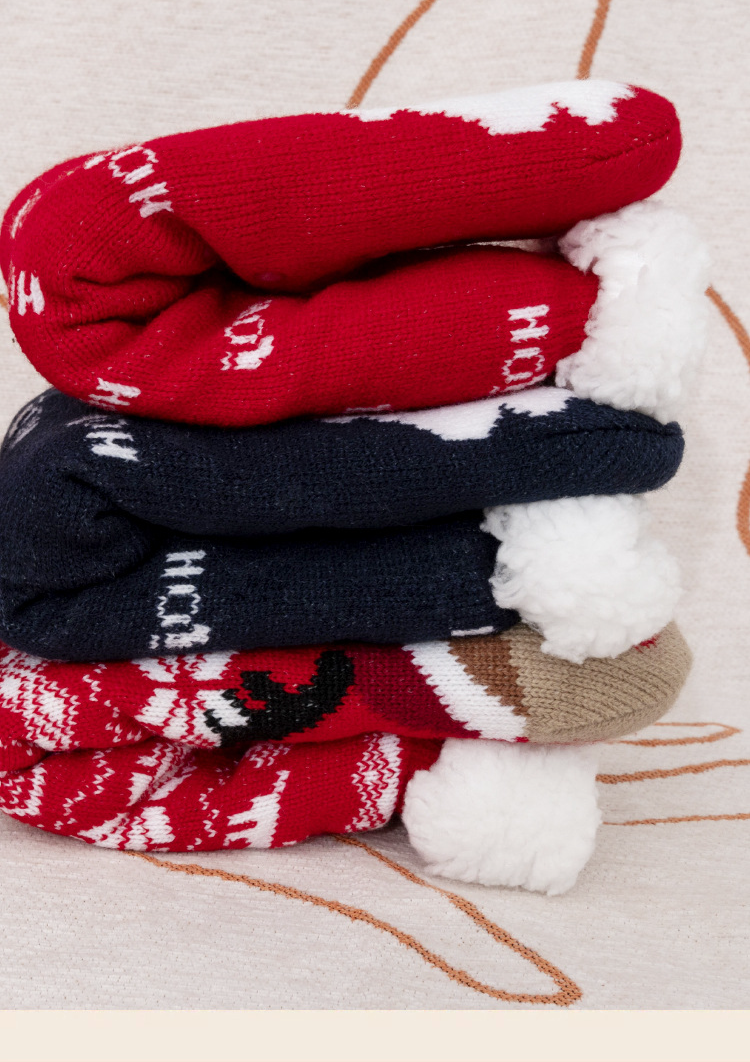 Calzini da donna Calzini da pavimento di Natale Calzini da casa per dormire Calzini invernali più velluto e spessi Calzini da confinamento_voghion.com