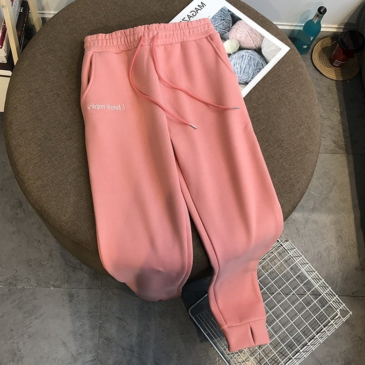 Damenbekleidung neuer Herbst und Winter verdickter Samt-Kapuzenpullover Damenanzug Brief Sport Freizeitmode im westlichen Stil zweiteiliger Anzug_voghion.com