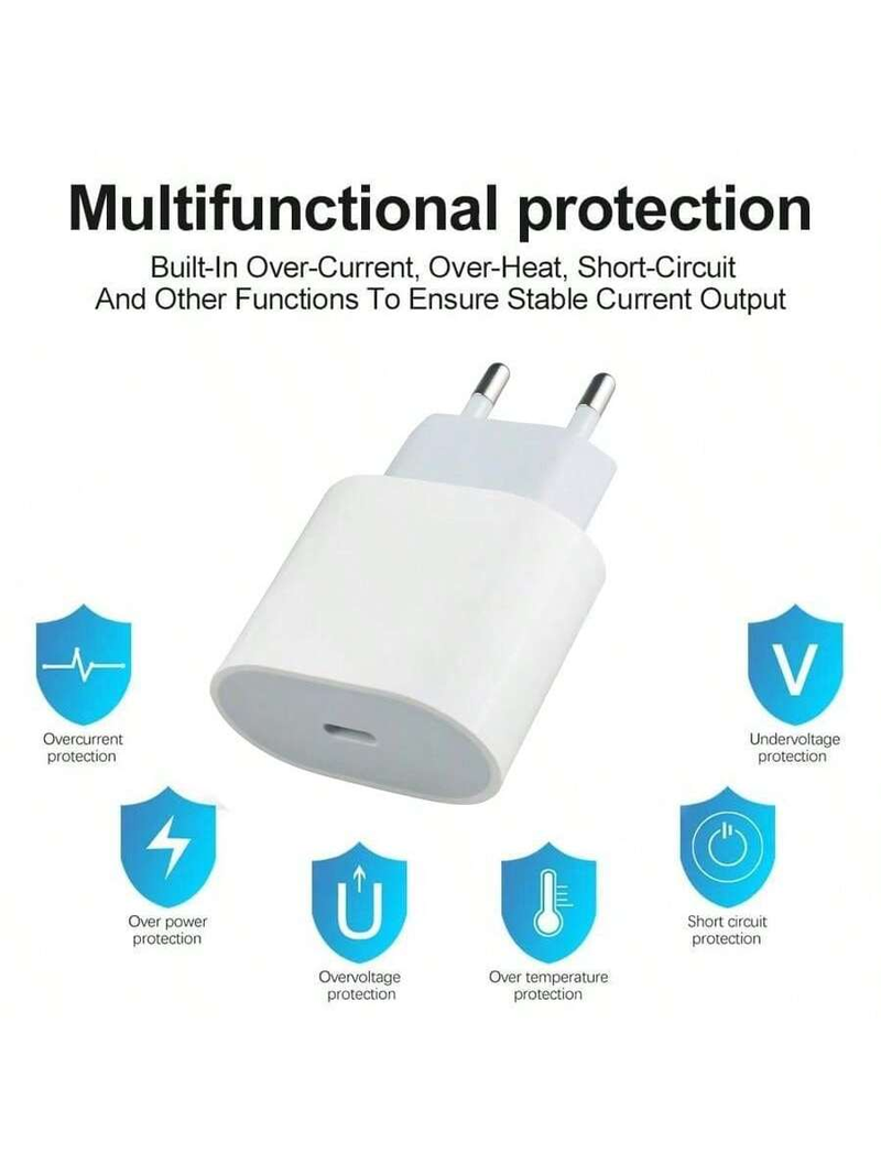20-W-USB-C-Schnellladegerät mit 1,0 m langem USB-C-auf-Lightning-Kabel, kompatibel mit iPhone 14–11 Pro Max/Mini/iPad_voghion.com