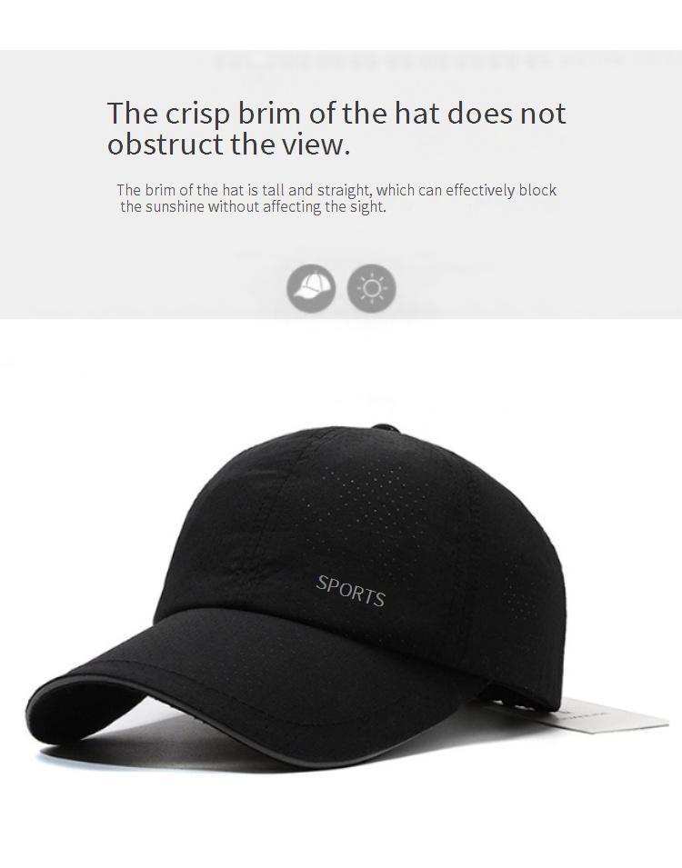 Herrenhüte Hut Sommer Koreanischer Stil Einfache Baseballkappe Outdoor-Sport Schnelltrocknende Atmungsaktive Punching Duckbill Cap Sonnenschutz Make Face Small_voghion.com