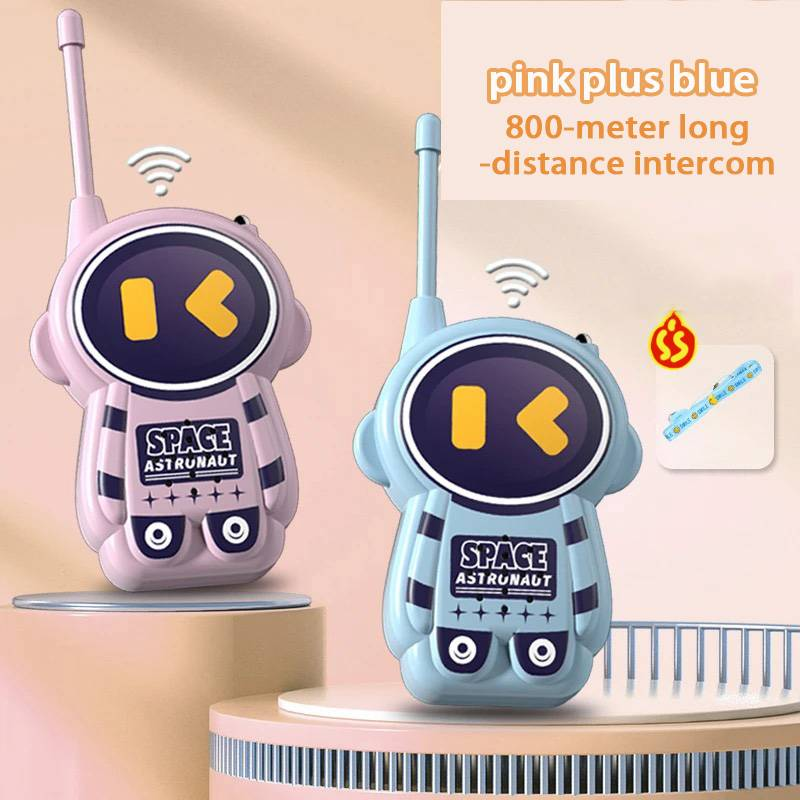 Spaceman - Ultralangdistanse, oppladbar, trådløs walkie-talkie med tema for barn med en rekkevidde på 1000 meter._voghion.com