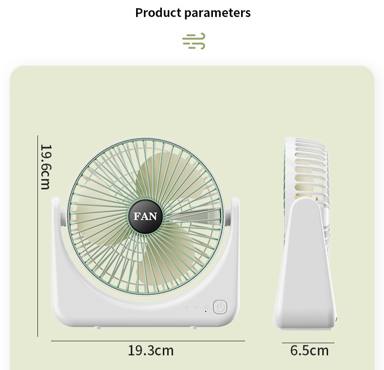 Ventilador de escritorio en forma de U de verano, recargable por USB, pequeño, eléctrico, portátil, para exteriores, con gran circulación de viento_voghion.com