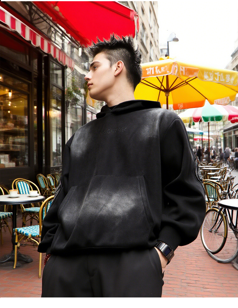 Trendy und coole Herrenbekleidung Kapuzenpullover Street Style Loose Casual Vielseitiger Hoodie_voghion.com