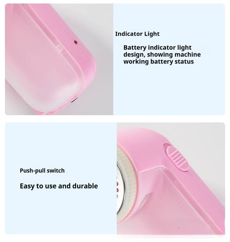USB-Powered Fabric Shaver – Electric Lint Remover For Clothes & Sweaters | Portable Fuzz Shaver With LED Light & Replacement Blades_voghion.com