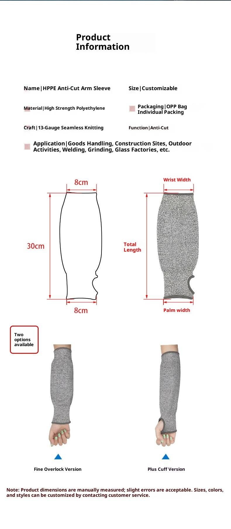 Schnittfeste Armstulpen der Stufe 5 – Hochleistungsschutz für Holzbearbeitung, Schweißen und Glasbearbeitung (atmungsaktiv und schmutzabweisend)_voghion.com