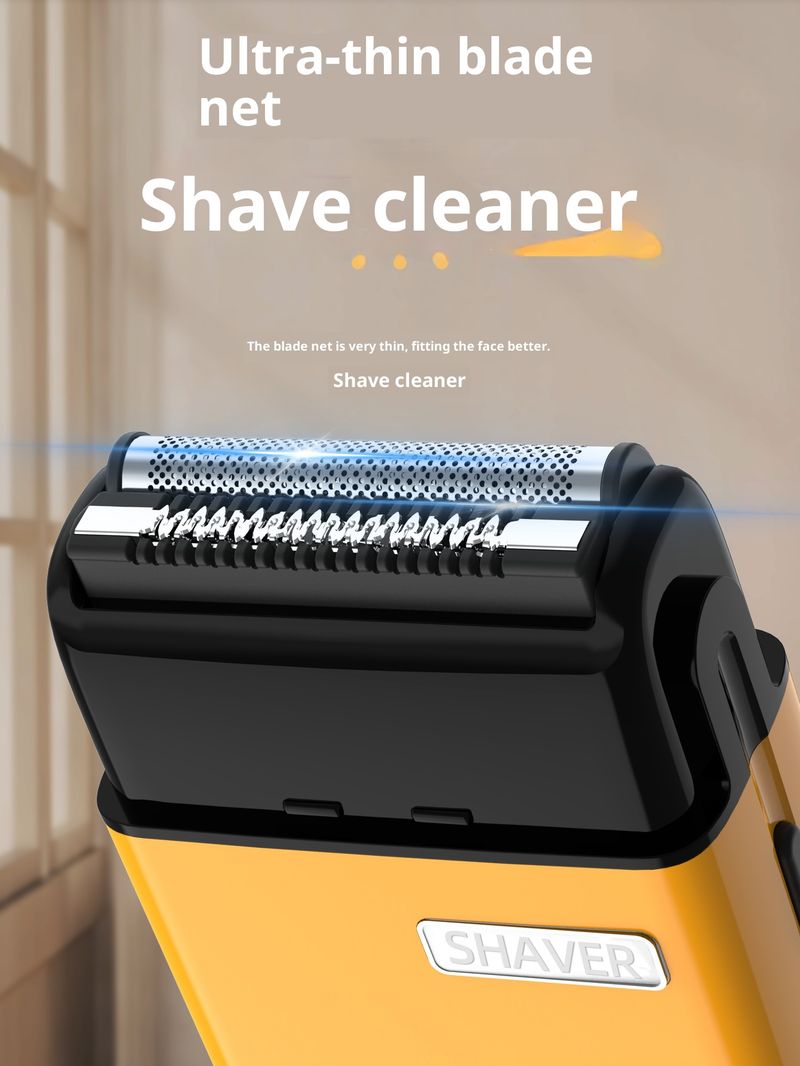 Waterproof Travel Shaver - Rechargeable Cordless Rotary Electric Razor With Floating Dual Blades, 60min Runtime & USB-C Charging (Gunmetal)_voghion.com