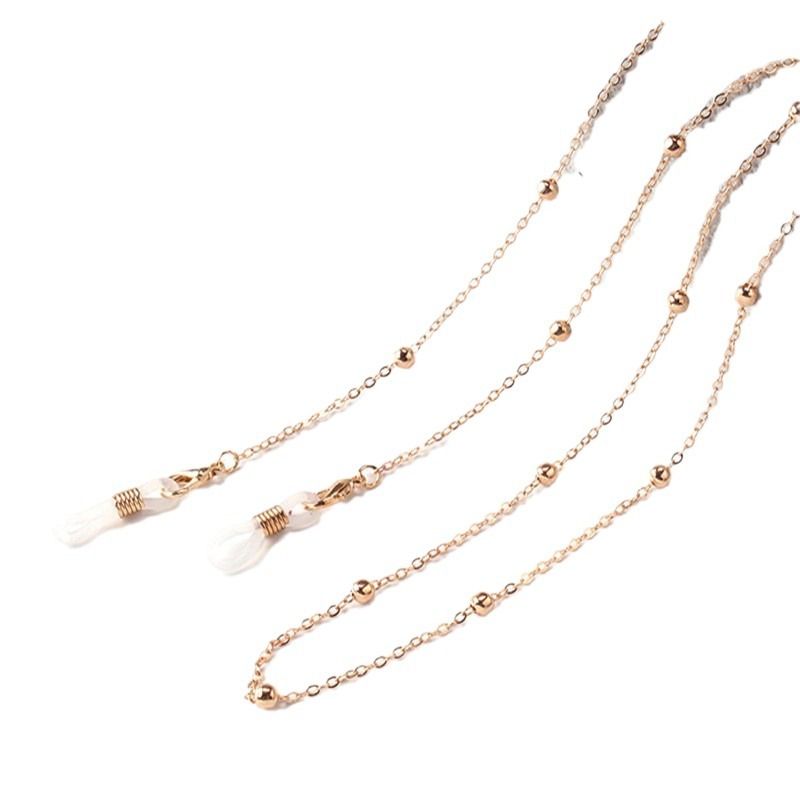 New Glasses For Women High-end Metal Hanging Strap Non-slip Simple Beaded Chain Accessories_voghion.com