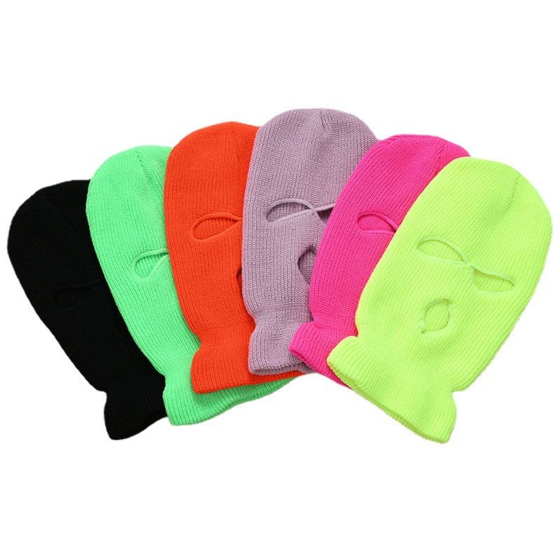 Cappello lavorato a maglia a tre fori Maschera di Barak Divertente cappello Rafa per uomo e donna Copricapo da ciclista caldo invernale_voghion.com