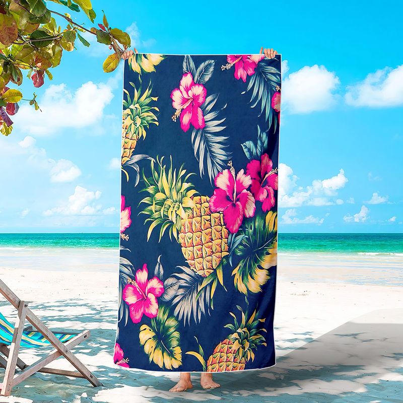 Toalha de praia de melancia estampada toalha de surf adulto cobertor absorvente à beira-mar xale_voghion.com