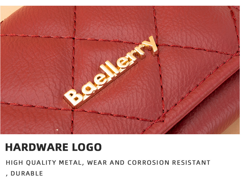 Damentaschen Neue Damen Kurze Brieftasche Gesteppte Multi-Kartensteckplätze Dreifach gefaltete Geldbörse Brieftasche Weibliche Großhandel_voghion.com