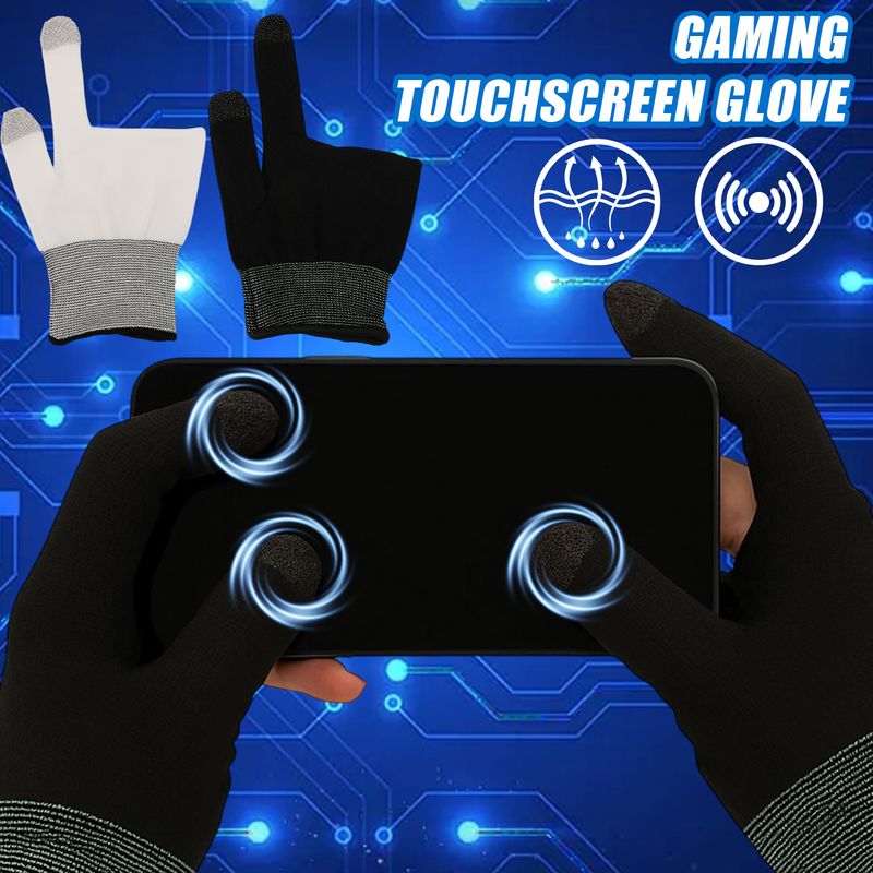 4-1 Pair Gaming Finger Thumb Sleeve Gloves For Gamers Non-scratch Portable Mobile Gaming Gloves Accessories_voghion.com
