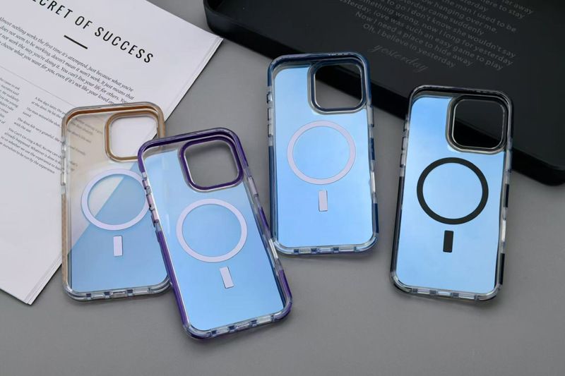 Yeni Model, iPhone 16 Şeffaf Cep Telefonu Sert Kılıf, Düşmeye Karşı Dayanıklı Apple 15 Mavi Işık Kademeli Değişim Manyetik Cep Telefonu Kılıfı İçin Uygundur_voghion.com