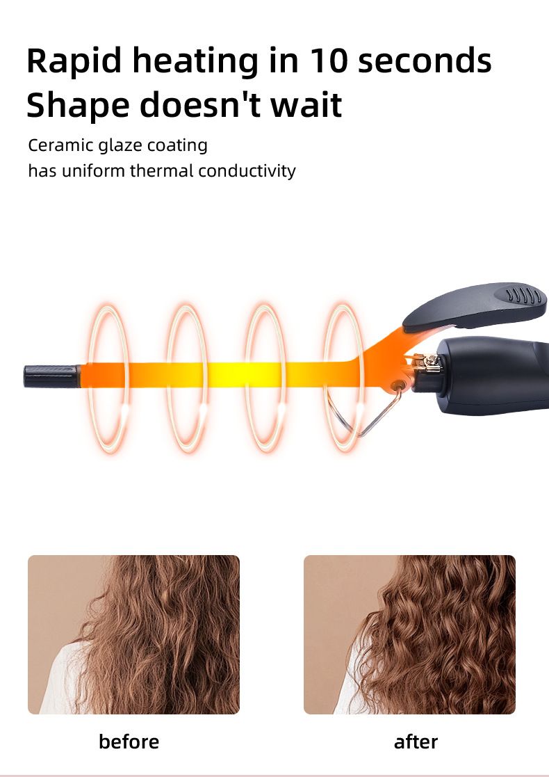 Ceramic Wool Egg Roll Straightener Home Hair Care Foam Curling Iron_voghion.com