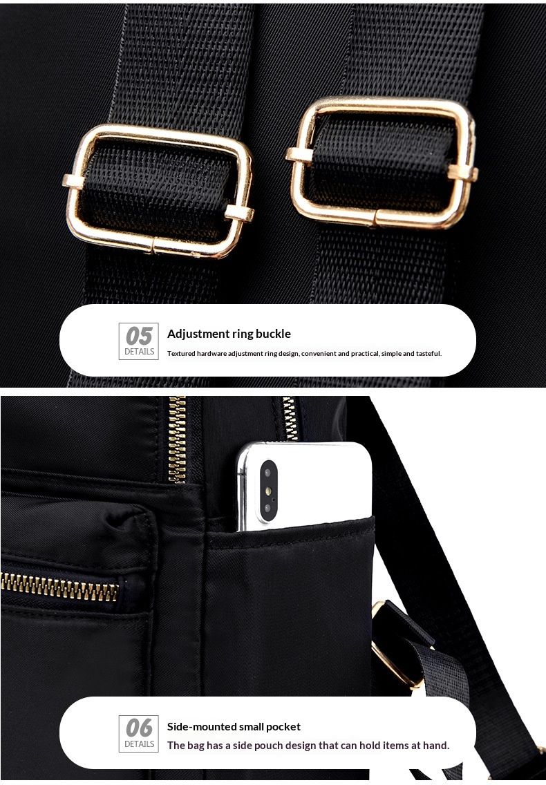 Satin Satin Factory Direct Sales 2024 New Trendy Korean Version Versatile Single Shoulder Crossbody Fashion Oxford Cloth Backpack_voghion.com