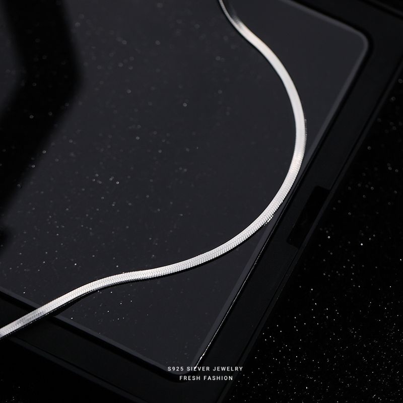 Glossy Snake Bone Anklet For Women S Pure Silver Ankle Chain Sexy Internet Celebrity Korean Style Unique Niche Design_voghion.com