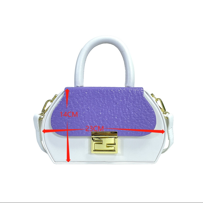 Le popolari borse a guscio rigido in stile straniero di quest'anno, moda femminile, versatili, abbinate ai colori, con tracolla singola, piccola borsa quadrata_voghion.com
