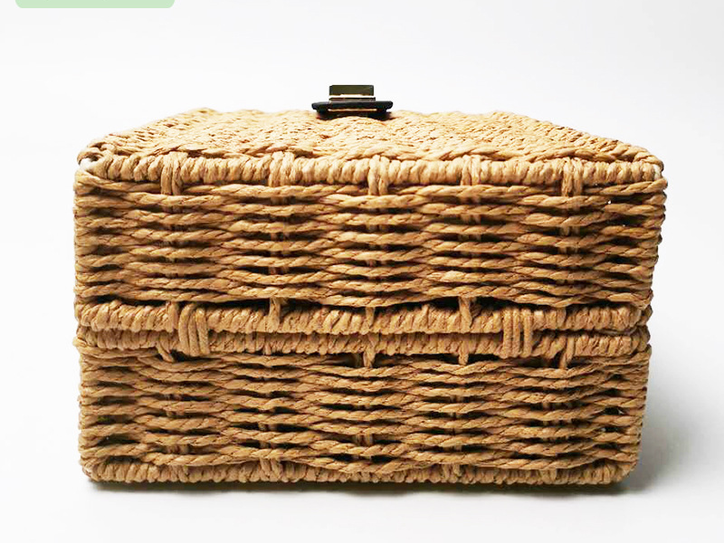 Women's Bags Manufacturers Supply Street Stall Bags, New Paper Rope Iron Frame Woven Beach Bags, Woven Bags, Paper Rope Straw Bags_voghion.com