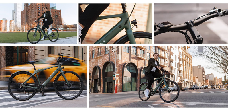 Vélo électrique de ville en fibre de carbone Engwe MapFour N1 Air ST 250 W pour femme avec capteur de couple et batterie 36 V 10 Ah_voghion.com