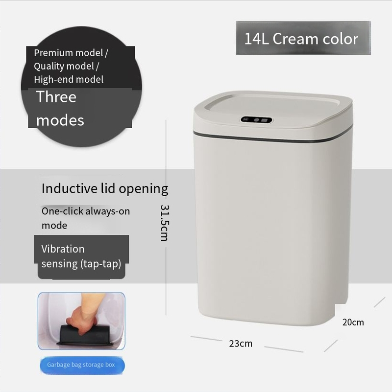Coș de gunoi inteligent pentru casă, inducție automată, coș de gunoi pentru living, dormitor, bucătărie, valoare ridicată_voghion.com