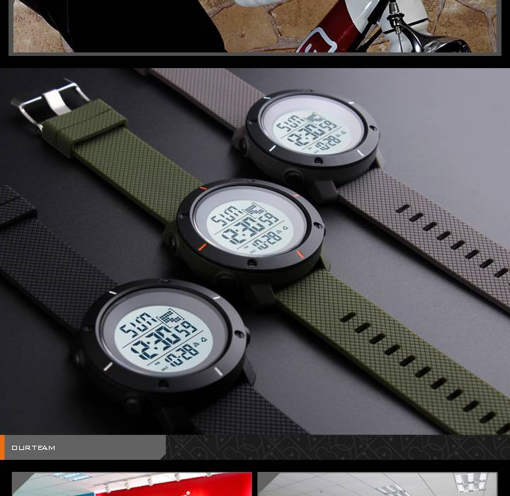 1213 Smartwatch: 50M Waterproof, Digital Display, Fitness Tracker Sports-ready Design Black Durable Strap_voghion.com
