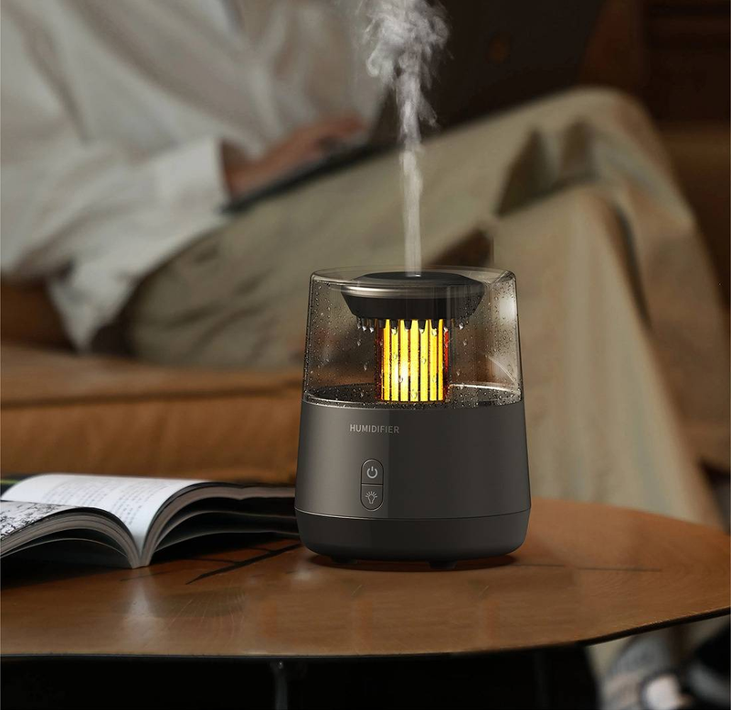 Regentropfen-Aroma-Diffusor mit 7-farbigen LED-Leuchten, leiser Ultraschall-Luftbefeuchter für Zuhause und Büro, großer Nebelausstoß_voghion.com