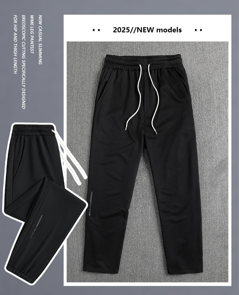 Pantalon de sport fin d'été pour homme, nouveau style, léger, séchage rapide, décontracté, poignets respirants_voghion.com