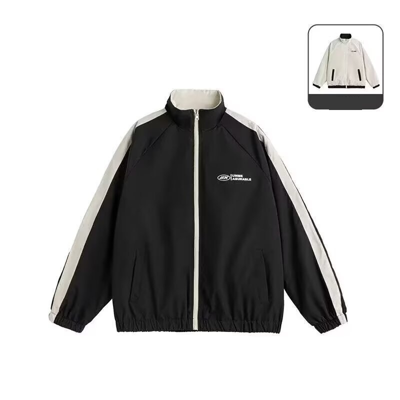 Herrenbekleidung Unisex Wendbare wasserdichte Windjacke für Paare – Leicht, atmungsaktiv und stylisch (Rot/Schwarz)_voghion.com