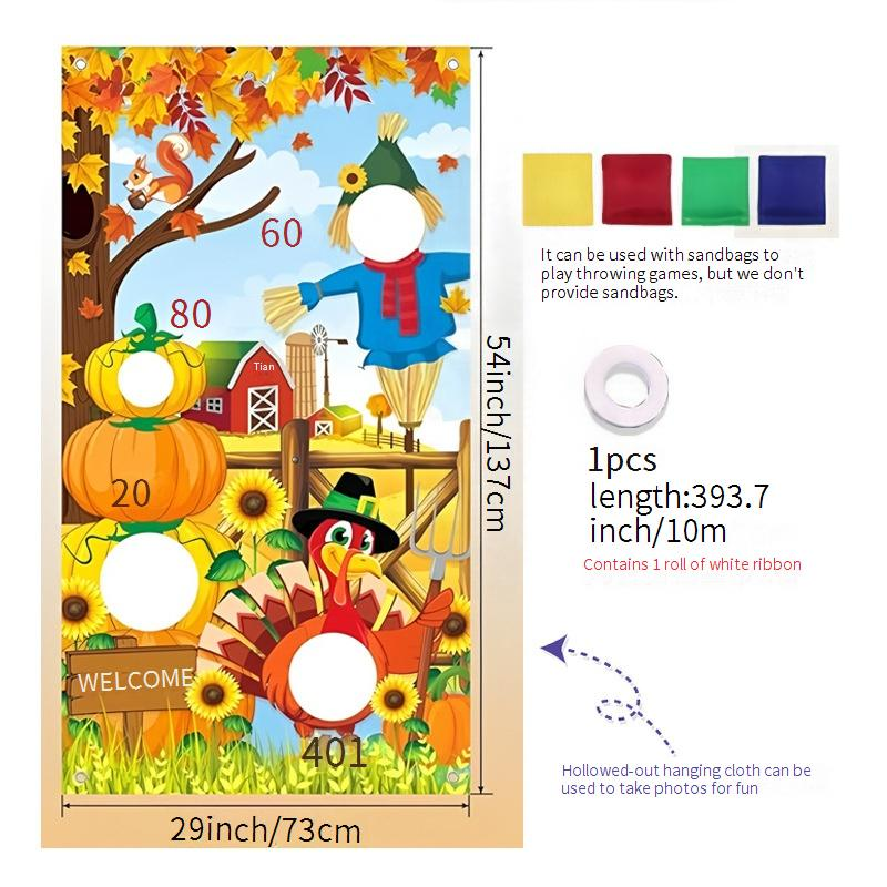 Cadılar Bayramı, Noel ve Şükran Günü İçin Punk Tarzı İçi Boş Asılı Afiş - Benzersiz Tasarımlarla Şenlikli Parti Dekoru_voghion.com