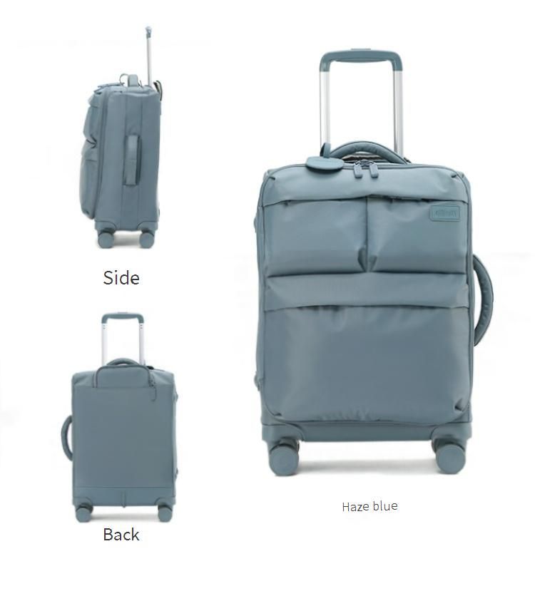 AIRWAY Ultra-Lightweight Waterproof Canvas Carry-On Luggage With TSA Lock, 20-Inch Spinner Suitcase For Women & Men, Expandable & Anti-Bacterial_voghion.com