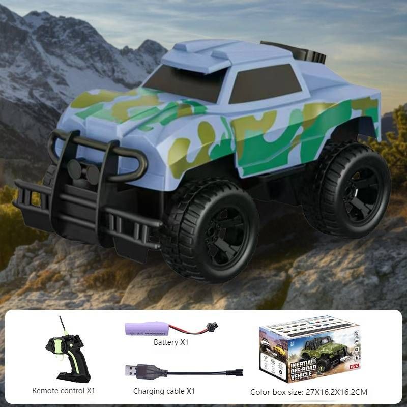 Jeep tout-terrain télécommandée 4x4 – Voiture télécommandée rechargeable avec phares à LED, drift et escalade pour enfants (jaune/blanc/bleu/rouge/camouflage)_voghion.com