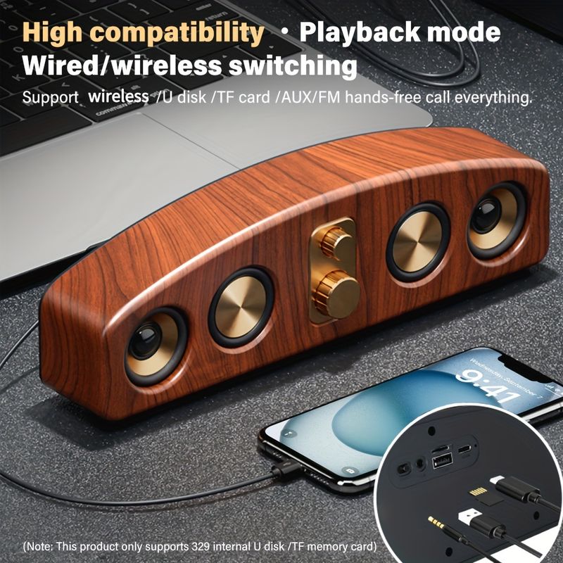 5.0 Channel Wireless Speaker System With Subwoofer - Wireless Smart Bar Speaker, Home Theater Stereo, Compatible With TV/computer/smartphone/tablet_voghion.com