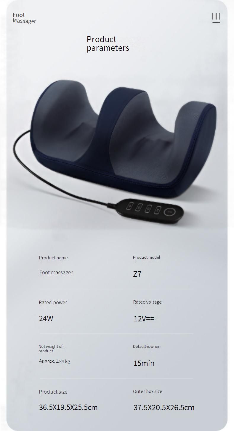Automatic Foot & Calf Massager With Heat Therapy - Adjustable Modes, Remote Control, Detachable & Washable For Home Relaxation_voghion.com