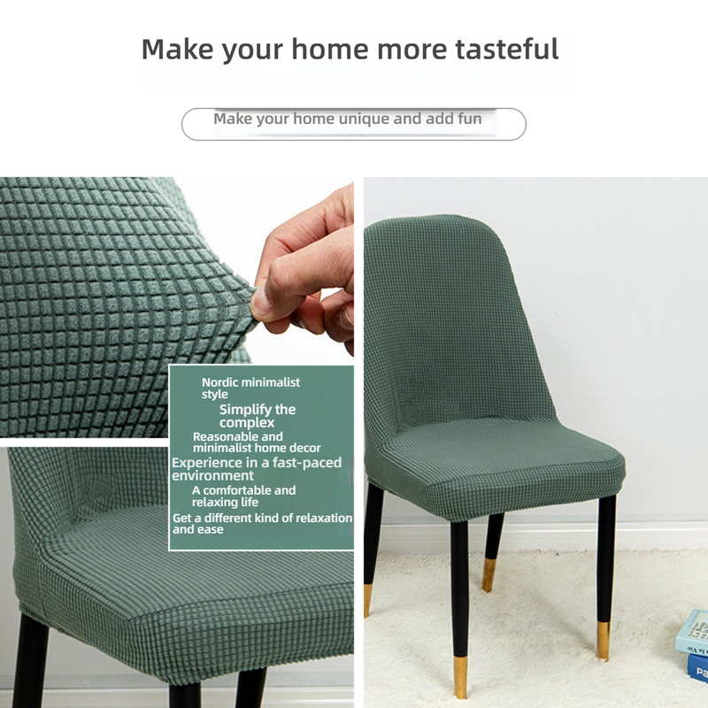 Coprisedie elasticizzati in jacquard – Elastici universali per sedie curve e di forma irregolare, protezioni antiscivolo per seduta e schienale a copertura totale_voghion.com