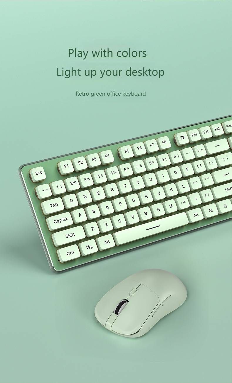 Ensemble clavier et souris sans fil ultra-silencieux LT600 – Double récepteur 2,4 GHz, conception ergonomique, souris laser 1600 DPI et clavier résistant aux éclaboussures_voghion.com