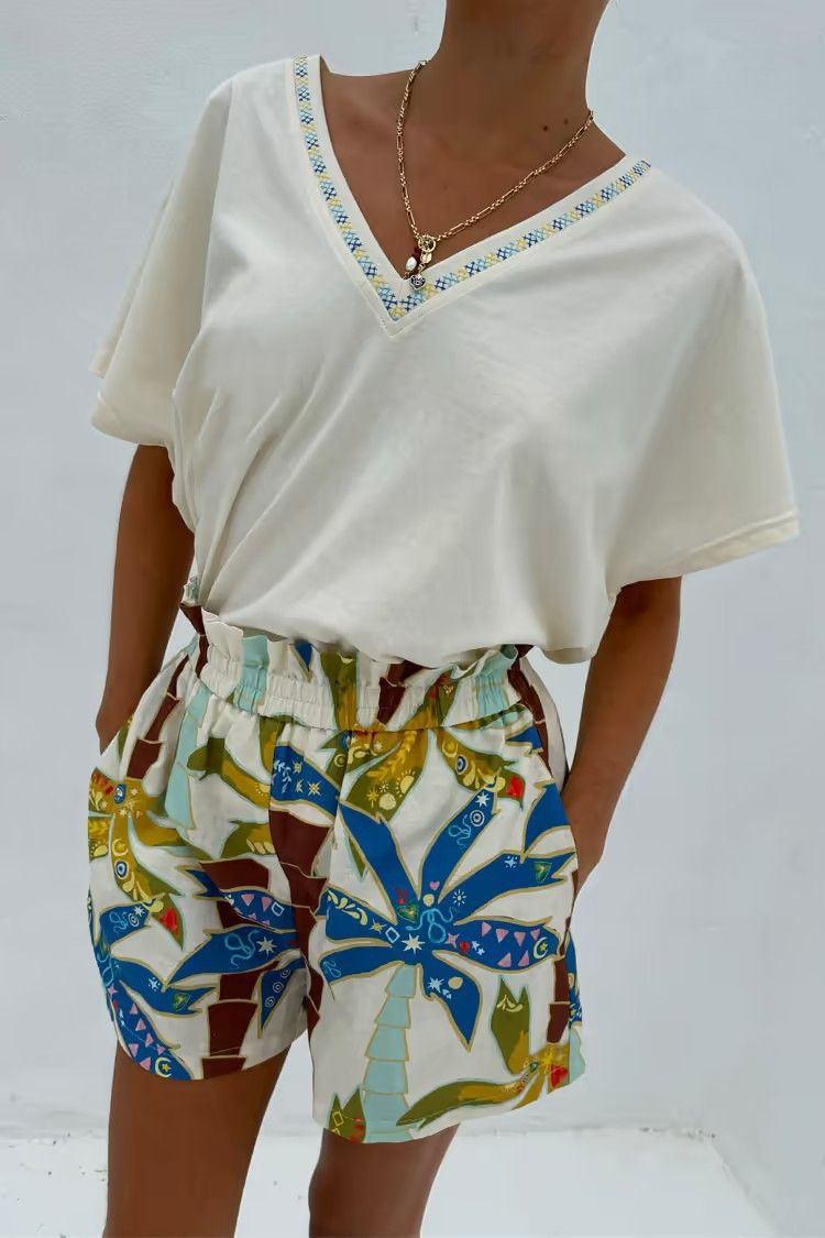 Women's Clothing Fashion Linen Casual Versatile Shirt Cardigan Shorts_voghion.com
