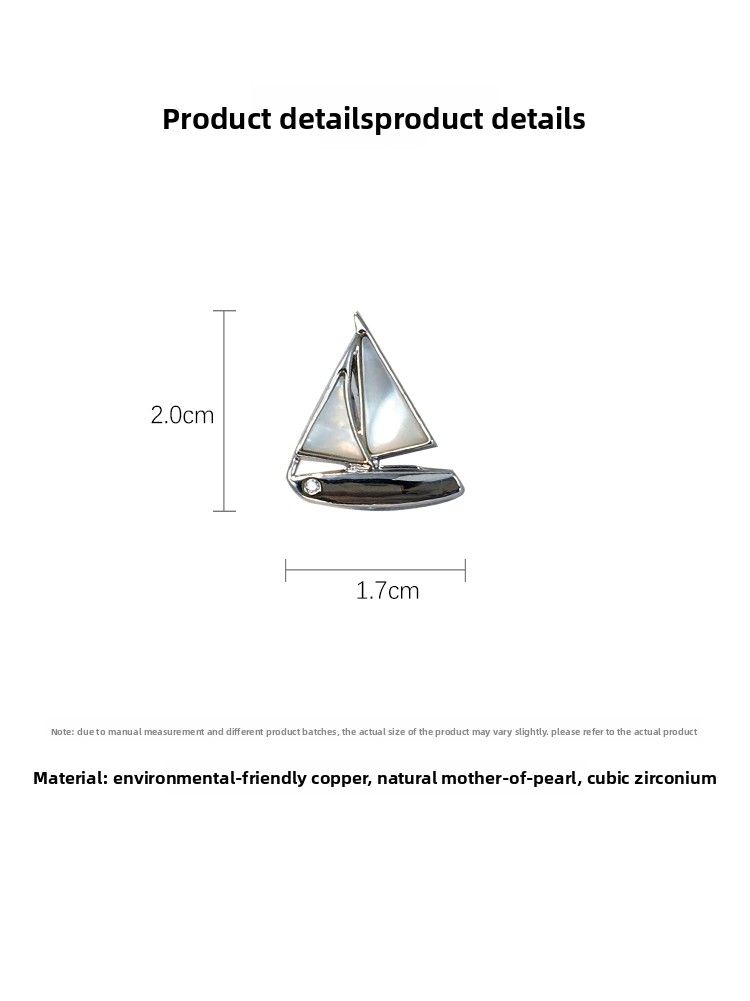 Spilla da uomo D.M.D/Dimanda Sailing, mini spilla Smooth Sail, accessori per abiti alla moda e personalità_voghion.com