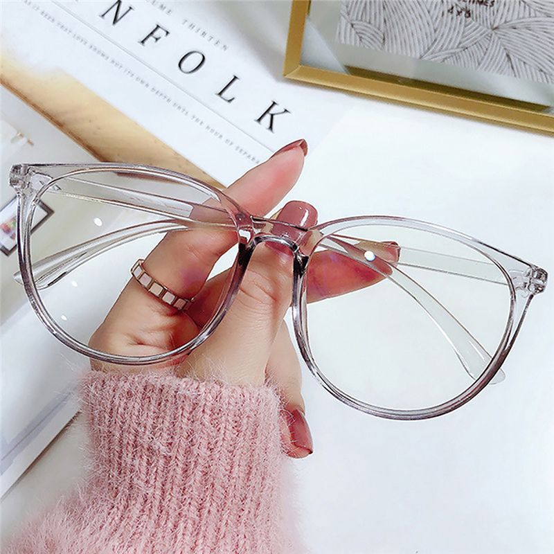 Neuheiten 2024 Koreanische Transparente Computerrahmen Frauen Männer Anti Blaues Licht Runde Blackout Optische Gläser Linsen_voghion.com
